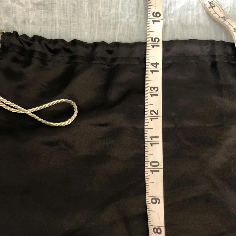 Vintage COACH brown satin purse dust bag w/ elastic drawstring close